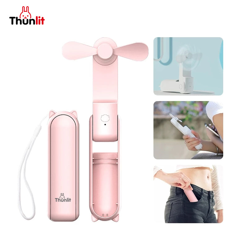 Thunlit Portable Folding Fan