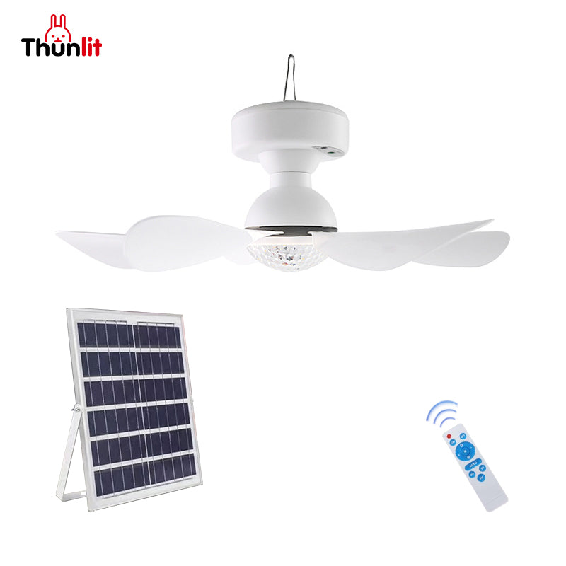 Thunlit Solar Outdoor Ceiling Fan with Light