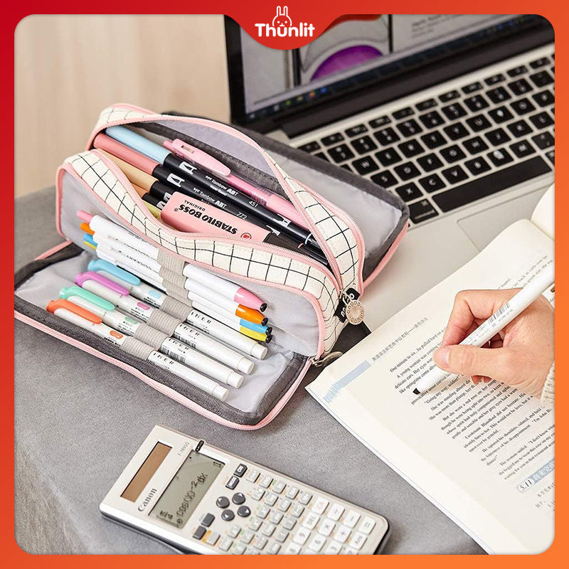 Thunlit Pencil Case with Compartments