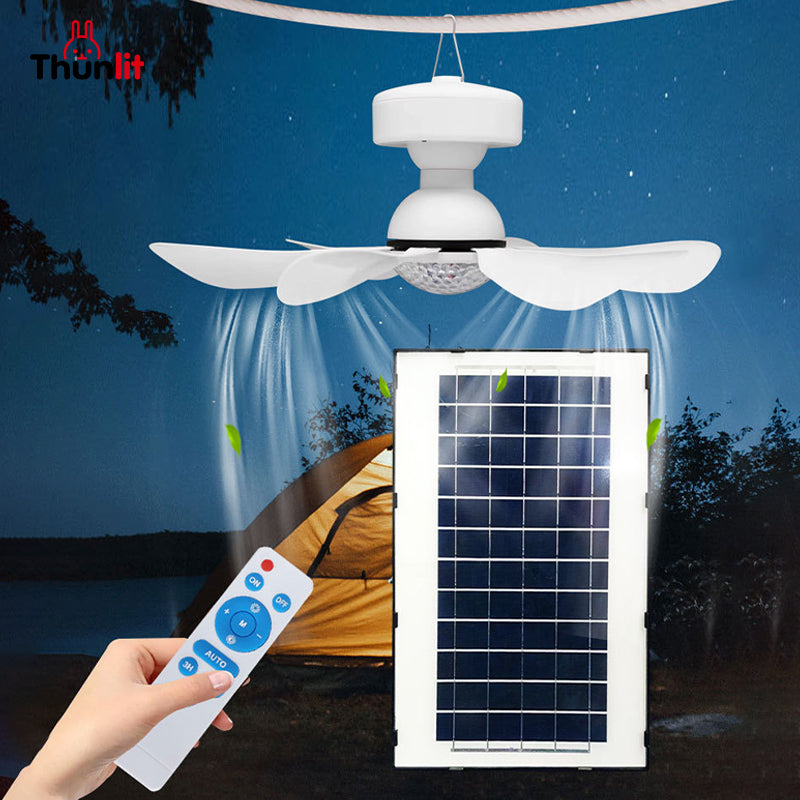 Thunlit Solar Outdoor Ceiling Fan with Light