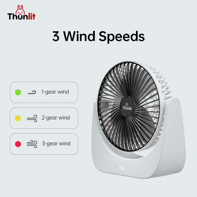 Thunlit Rechargeable Desk Fan