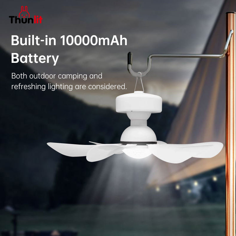 Thunlit Solar Outdoor Ceiling Fan with Light