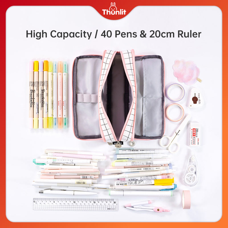 Thunlit Pencil Case with Compartments