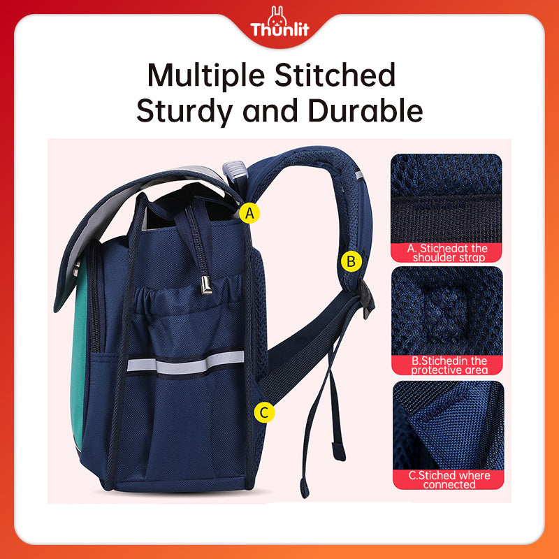 Thunlit Flap School Backpack