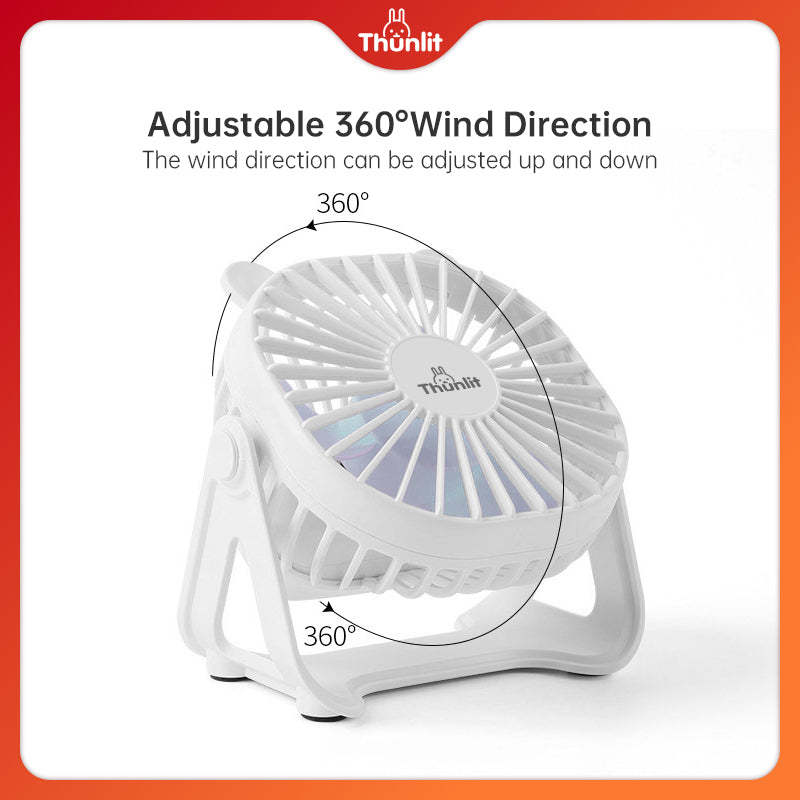 Thunlit Portable Desk Fan