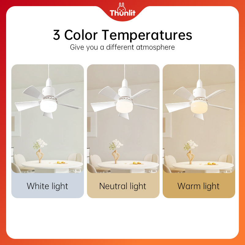 Thunlit Small Ceiling Fan with Light