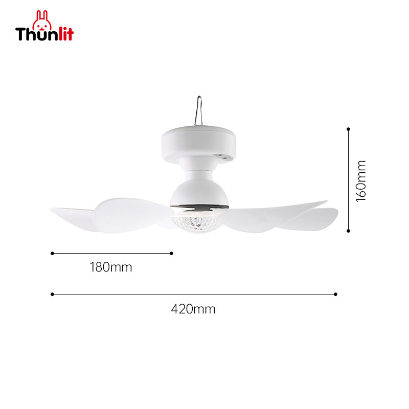 Thunlit Solar Outdoor Ceiling Fan with Light