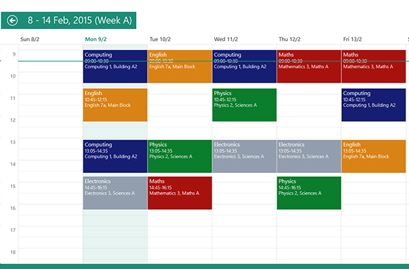  Timetable 